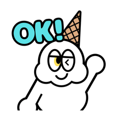 [LINEスタンプ] バニラアイス キャラクター