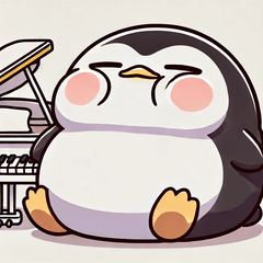 [LINEスタンプ] がんばり屋ペンギンのピアノチャレンジ！7