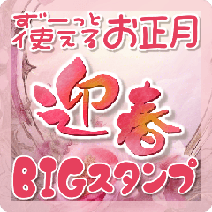 [LINEスタンプ] 毎年使える♡華やぐお花の年賀状【BIG】