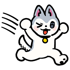 [LINEスタンプ] ハスキー犬「ぴー」の日々