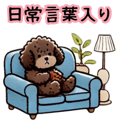 [LINEスタンプ] 癒しのもこもこトイプー（日常言葉入り）