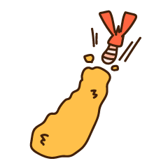 [LINEスタンプ] 悲しいエビフライ