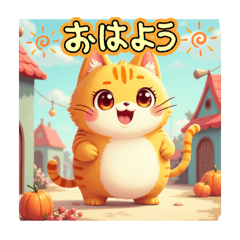 [LINEスタンプ] もちまる！ごきげんにゃんこ