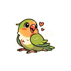 [LINEスタンプ] コザクラインコ チッピちゃん