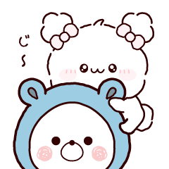 [LINEスタンプ] 【再販】くまぽことふわきゅんの年末年始