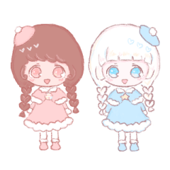 [LINEスタンプ] カラフルガールズスタンプbyマジカプロ