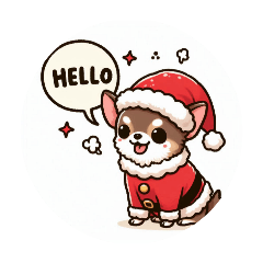 [LINEスタンプ] チワワ サンタクロース クリスマス 犬