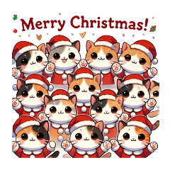 [LINEスタンプ] 猫はクリスマスが大好き！新年おめでとう！