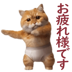 [LINEスタンプ] 毒舌ブリーフ猫