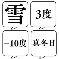 [LINEスタンプ] 【冬の気温】文字のみ吹き出しスタンプ