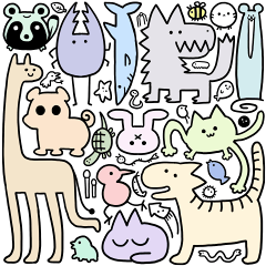 [LINEスタンプ] わからんアニマル