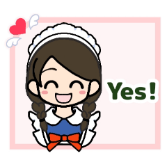 [LINEスタンプ] コナネのメイドさんスタンプ★英語