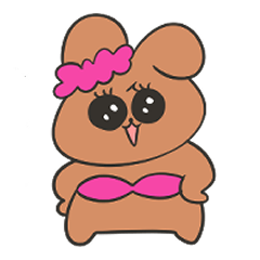 [LINEスタンプ] バチおかわうさぎ（ギャル）