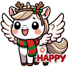 [LINEスタンプ] 可愛いクリスマスペガサス