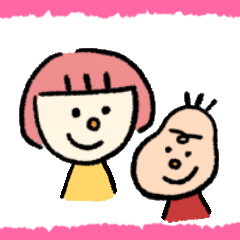 [LINEスタンプ] にこにこシスターズ！