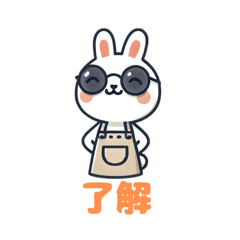 [LINEスタンプ] うさぎ 了解 ららら