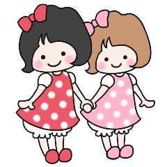 [LINEスタンプ] ツインズ♡双子たち