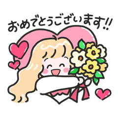 [LINEスタンプ] カラフル女子のガールズスタンプ