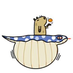 [LINEスタンプ] カピバラ良き友-5