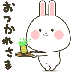 [LINEスタンプ] 元気がすぎる★ぽってりうさぎ