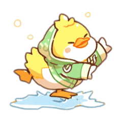 [LINEスタンプ] 雨ガッパのアヒルちゃん