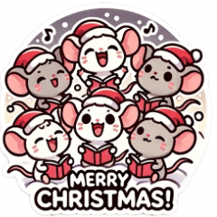 [LINEスタンプ] 冬の動物スタンプ クリスマス、お正月