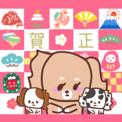 [LINEスタンプ] わんわん冬の日常スタンプ♪