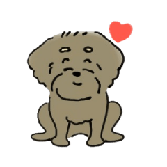 [LINEスタンプ] おじいちゃん犬の毎日（カラー）