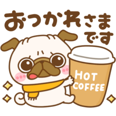 [LINEスタンプ] 冬の可愛い♡パグちゃんず