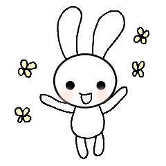 [LINEスタンプ] お茶目なうさぎさん