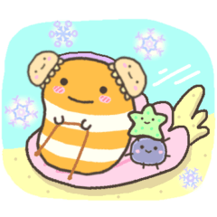 [LINEスタンプ] ぷくっと ニシキアナゴ 冬