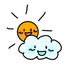 [LINEスタンプ] 太陽くんと雲くん