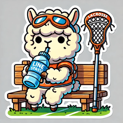 [LINEスタンプ] ラクロスを楽しむ！アルパカLINEスタンプ4