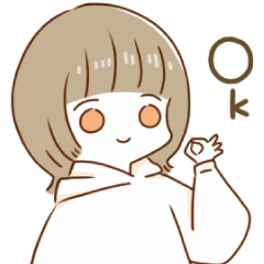 [LINEスタンプ] ほのぼのパーカ女子