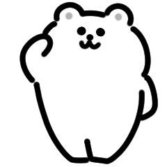 [LINEスタンプ] モノクロなクマの動くスタンプ