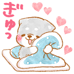 [LINEスタンプ] お布団大好き❤️いやしばいぬ❤️黒柴冬