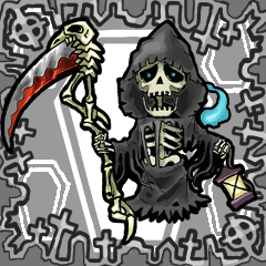 [LINEスタンプ] アンデッド集合⚰️骨グリムリーパー