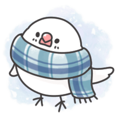 [LINEスタンプ] 冬＊文鳥デイズのスタンプ