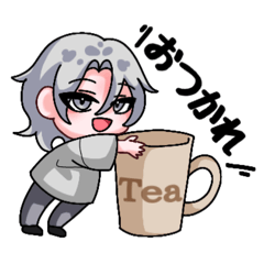 [LINEスタンプ] シロとクロの中性カップル