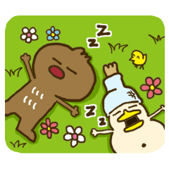 [LINEスタンプ] んぼぼとぺんぺんちょ