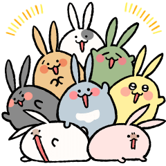 [LINEスタンプ] わんぱく！ころもちウサギ5_冬