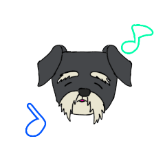 [LINEスタンプ] ゆるーいミニチュアシュナウザー