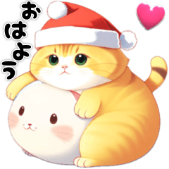 [LINEスタンプ] 冬♡ぽっちゃり猫