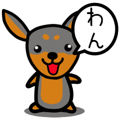 [LINEスタンプ] 飛び出す！ミニチュアピンシャー【黒】