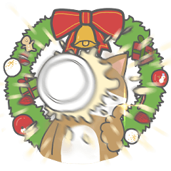 [LINEスタンプ] にゃんすけ （クリスマス あけおめ）