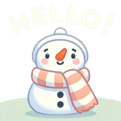 [LINEスタンプ] かわいい雪だるまの表情スタンプ