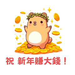 [LINEスタンプ] カピバラ - 新年も頑張ってください