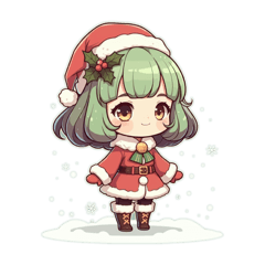 [LINEスタンプ] グリーンノームちゃんWinter ver./食べ物