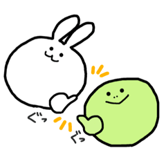 [LINEスタンプ] うさぎさんと亀さん