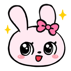 [LINEスタンプ] ずっと使えるキラキラうさぎ